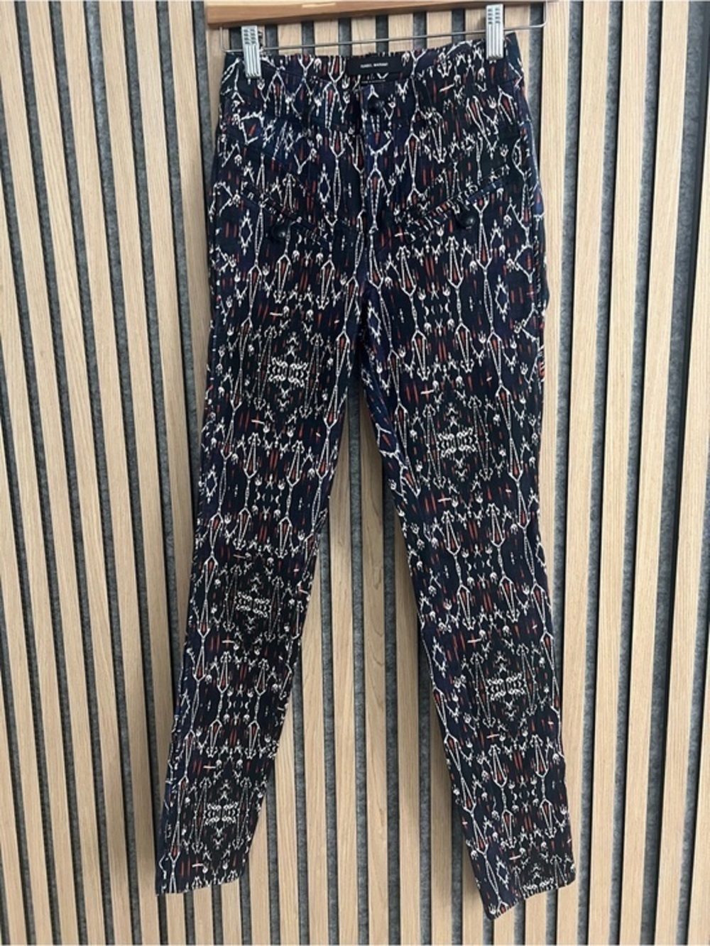 Isabel Marant vintage trousers- NWOT-  Pants with Red and White FR- 34 US- 2